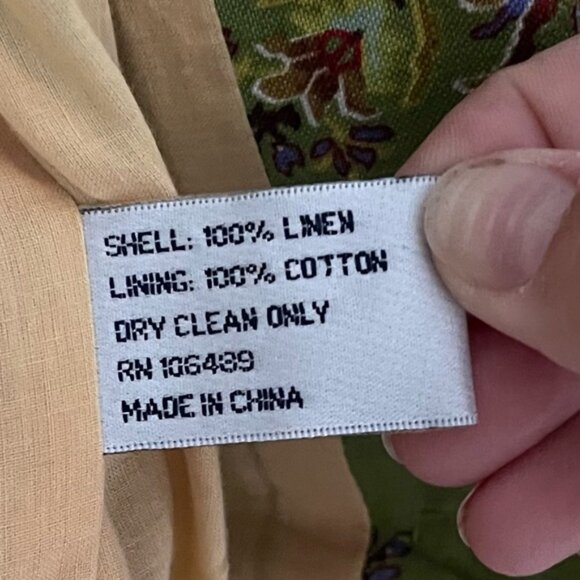 Andrea Becker Green Paisley linen Jacket - Picture 6 of 10